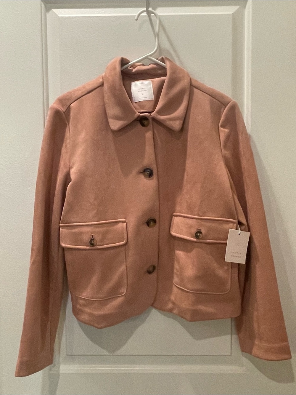 NEW…LC Lauren Conrad Faux Suede Button-Front Jacket - Picture 4 of 6